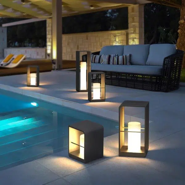 Modern Minimalist Waterproof Solar Stainless Steel Acrylic Cubic LED Landscape Lighting Outdoor Light For Garden - Image 9