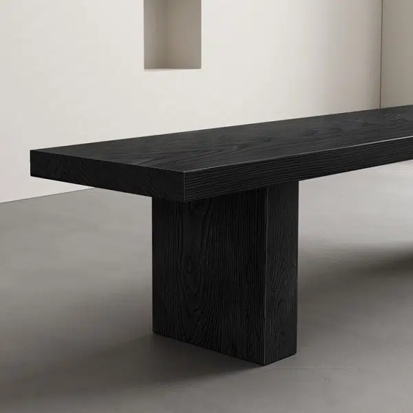 Modern Minimalist Rectangular Solid Wood Bench For Living Room - Image 7