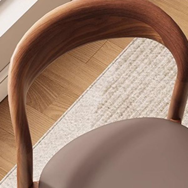 Contemporary Scandinavian Curved Back Ash Wood Sponge Dining Chair Backrest For Dining Room - Image 4
