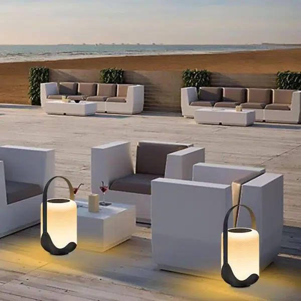 Modern Simplicity Solar Waterproof Iron Acrylic Cylinder Rechargeable LED Portable Landscape Lighting Outdoor Light For Garden - Image 8