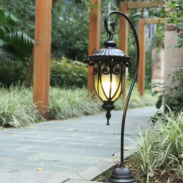 European Waterproof Lantern Aluminum Glass Ground Insert 1-Light Outdoor Landscape Light - Image 2