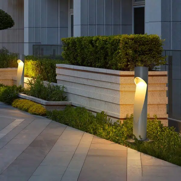 Minimalist Creative Column Geometric Hollow LED Outdoor Waterproof Lawn Landscape Light - Image 5
