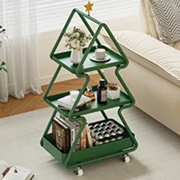 Contemporary Creative Christmas Tree Iron End Table 3-Tier For Living Room - Image 3