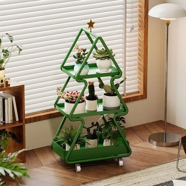 Contemporary Creative Christmas Tree Iron End Table 3-Tier For Living Room - Image 15