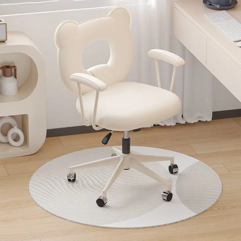 02-d2c8788c-5382-4b8a-b93a-454d85a46151.jpg Contemporary Nordic Leather Steel Iron Sponge Bear Square Desk Chair Backrest Armrest Adjustable For Home Office - Image 7