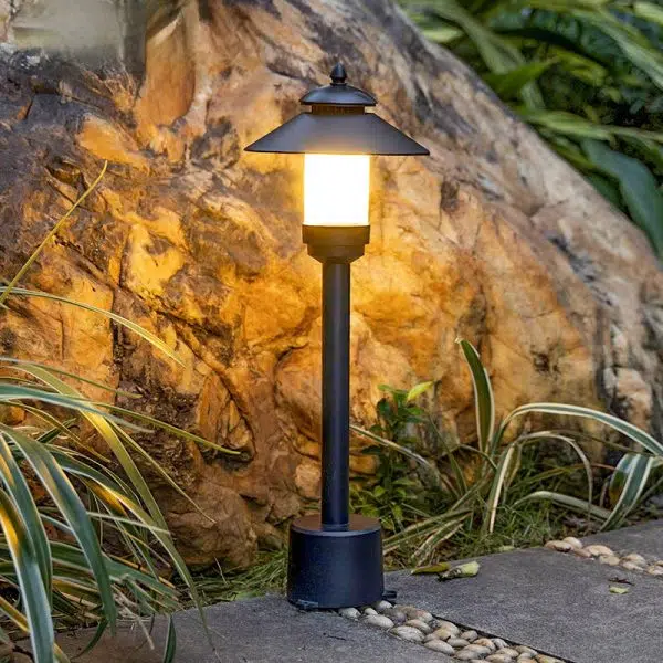 Modern Minimalist Umbrella Waterproof Aluminum Marble LED Outdoor Light For Garden - Image 3