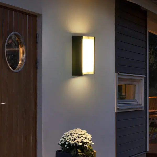 Minimalist Outdoor Square PC LED Patio Waterproof Wall Sconce Lamp