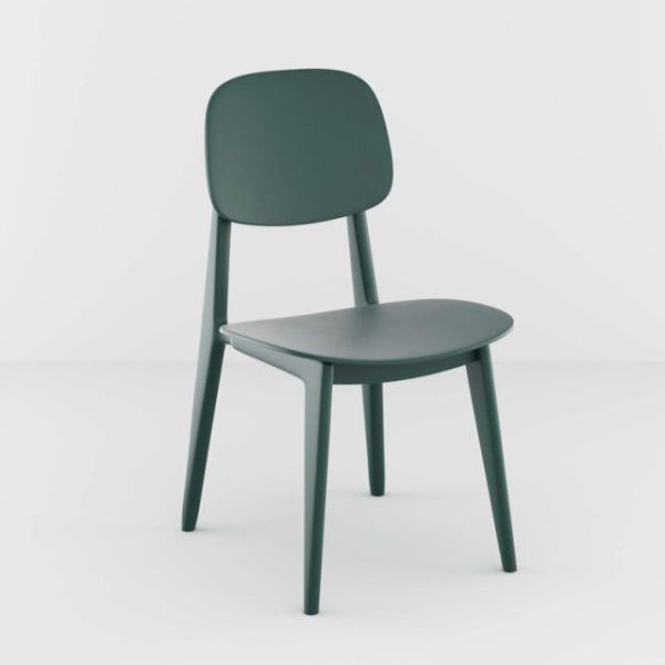 Contemporary Scandinavian Macaron Plastic Square Dining Chair Backrest For Dining Room - Image 21