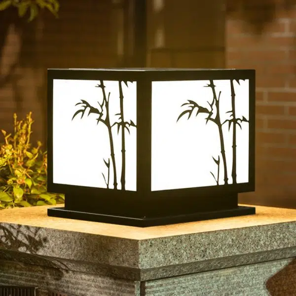 Traditional Chinese Solar Square Stainless Steel Acrylic LED Outdoor Landscape Light For Outdoor Patio - Image 10