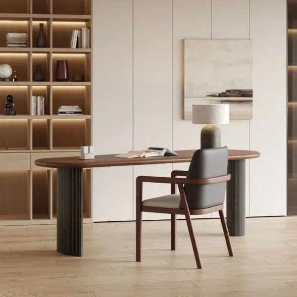 Traditional Chinese Square Ash Wood High Resilience Sponge PU Leather Dining Chair Backrest Armrest For Dining Room - Image 11