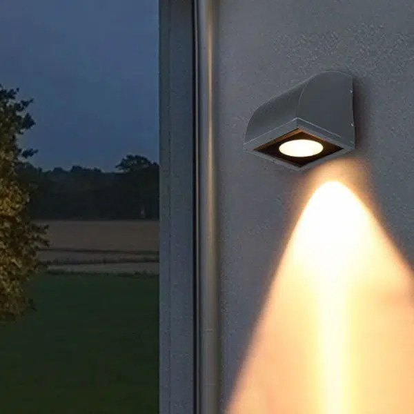 Modern Pure Grey Aluminum Glass Waterproof LED Outdoor Corridor Patio Garden Wall Light - Image 11