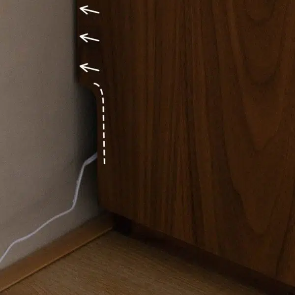 Contemporary Nordic Rectangular Wood Nightstand 2-Drawer For Bedroom - Image 15