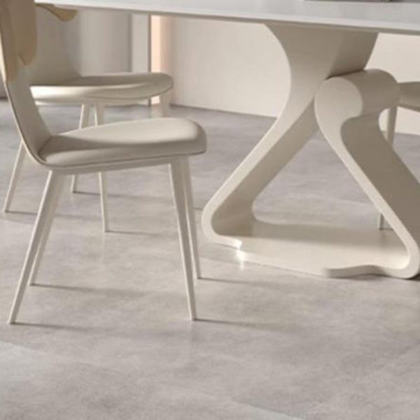 Contemporary Nordic Leather Steel Square Bow Tie Dining Chair Backrest For Dining Room - Image 12