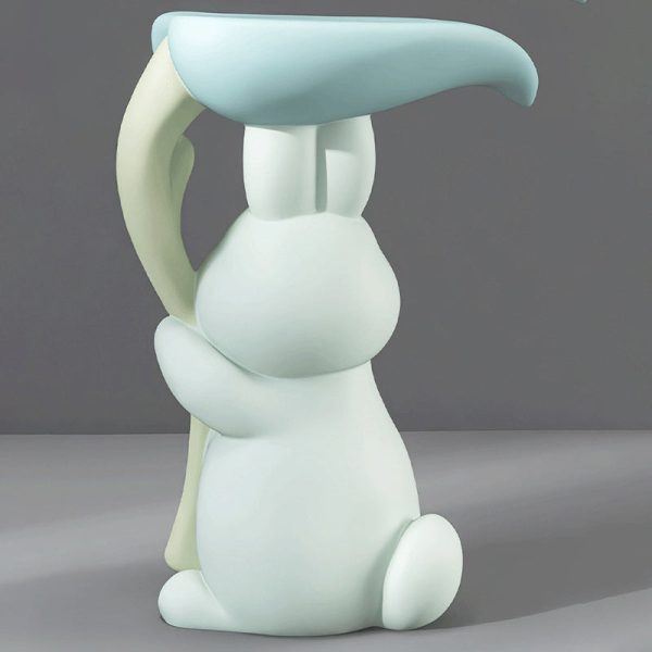 Modern Art Deco Round Rabbit Elephant Bear Fiberglass Resin End Table 1-Tray For Living Room - Image 20