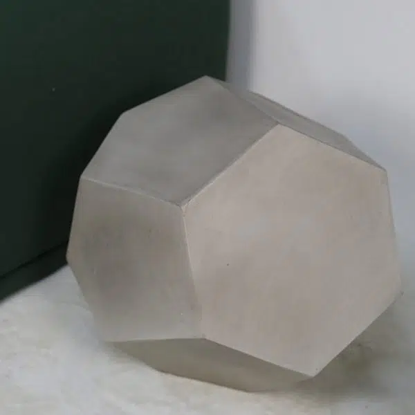 Contemporary Industrial Hexagonal Magnesium Oxide End Table For Living Room - Image 5