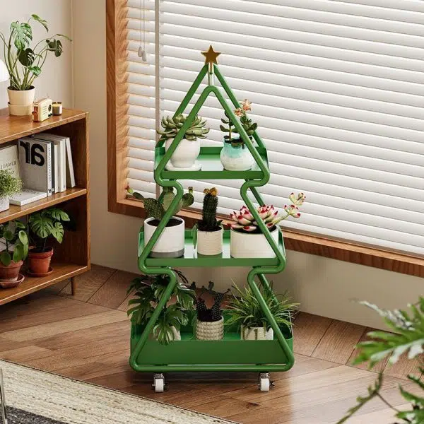 Contemporary Creative Christmas Tree Iron End Table 3-Tier For Living Room - Image 16