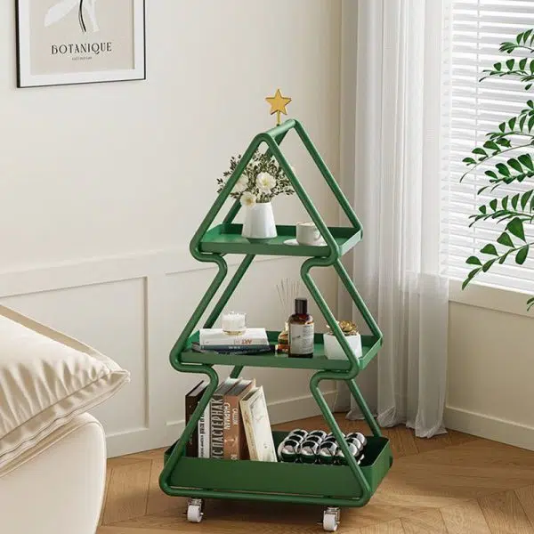 Contemporary Creative Christmas Tree Iron End Table 3-Tier For Living Room - Image 8