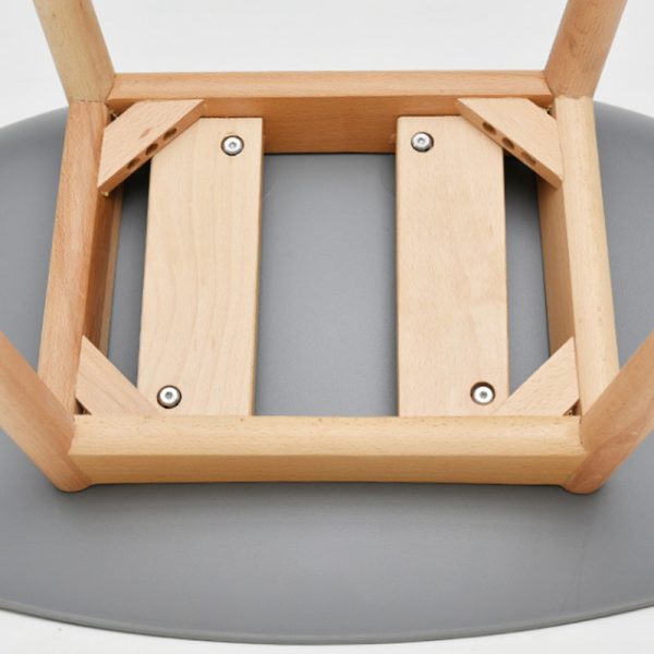 Contemporary Nordic Curved Square PP Wood Dining Chair Backrest For Dining Room - Image 6