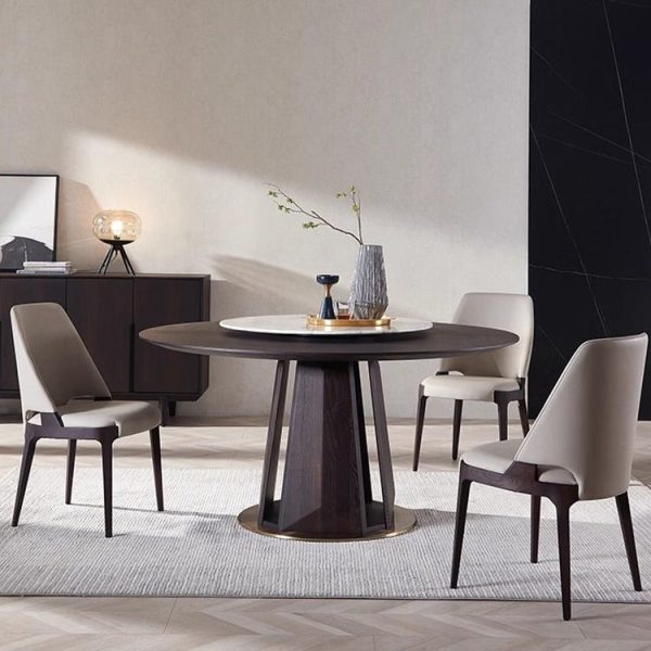 Contemporary Luxury Square Microfiber Leather Upholstered Dining Chair Backrest For Dining Room - Image 12