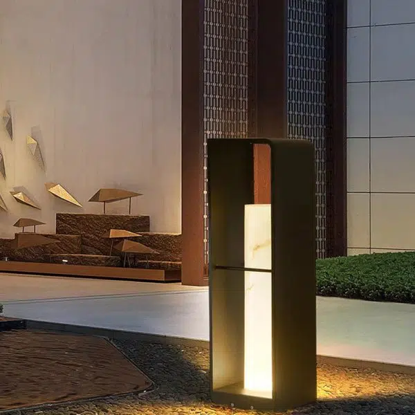 Modern Minimalist Waterproof Solar Stainless Steel Acrylic Cubic LED Landscape Lighting Outdoor Light For Garden - Image 10