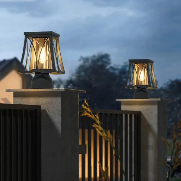 Modern Simplicity Solar Waterproof Stainless Steel Glass Column LED Landscape Lighting Outdoor Light For Garden - Image 3