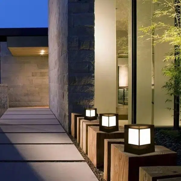 Modern Simple Solar Quadrupole Waterproof Outdoor Garden Column Post Head Light - Image 21