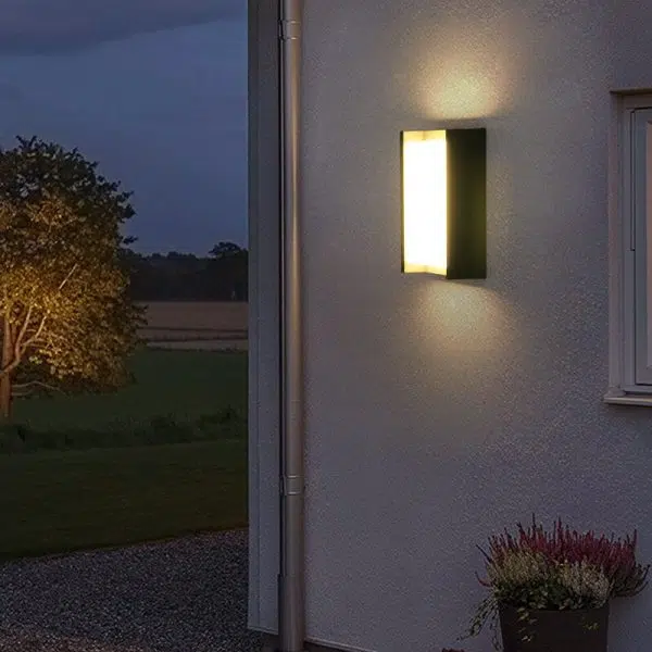Minimalist Outdoor Square PC LED Patio Waterproof Wall Sconce Lamp - Image 2