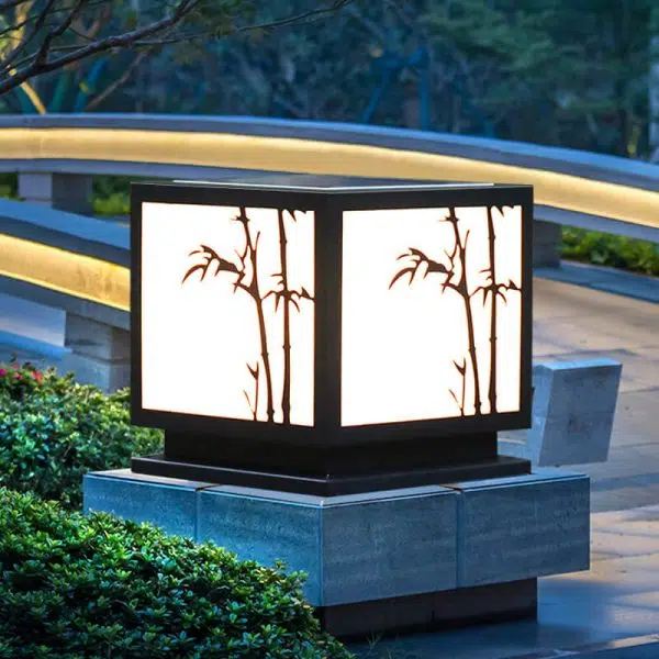 Traditional Chinese Solar Square Stainless Steel Acrylic LED Outdoor Landscape Light For Outdoor Patio - Image 11