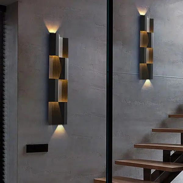 Contemporary Retro Waterproof Aluminum Rectangular LED Wall Sconce Lamp For Outdoor Patio - Image 9