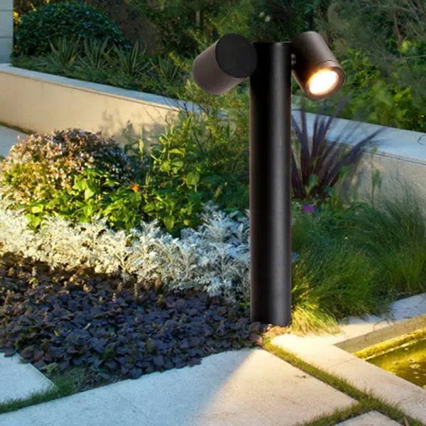 Modern Minimalist Rotatable Cylinder Round Tempered Glass Aluminum LED Outdoor Ground Light For Garden - Image 8