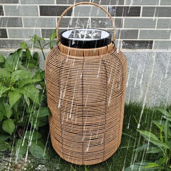 Outdoor Solar Rattan Weaving Round Jar LED Waterproof Garden Landscape Light - Image 17