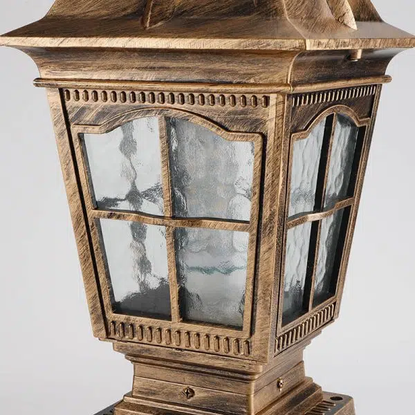 Industrial Aluminum Pagoda Water-grain Glass 1-Light Outdoor Lawn Landscape Light - Image 7