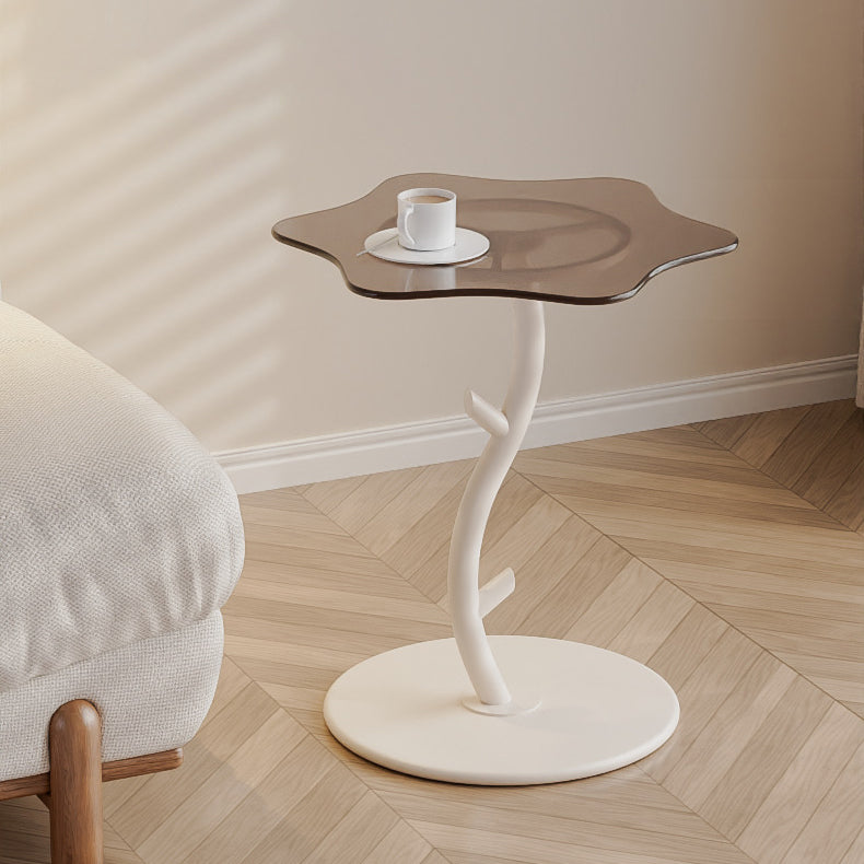 03-77be4d83-8c15-4216-a864-7bcc0a474f3d.jpg Contemporary Creative Clouds Rock Slab Tempered Glass End Table 1-Tier For Bedroom - Image 13