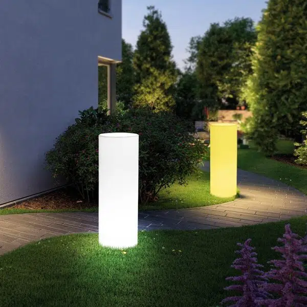 Modern Minimalist Solar Waterproof Cylinder PE LED Outdoor Ground Plug Light For Garden - Image 17