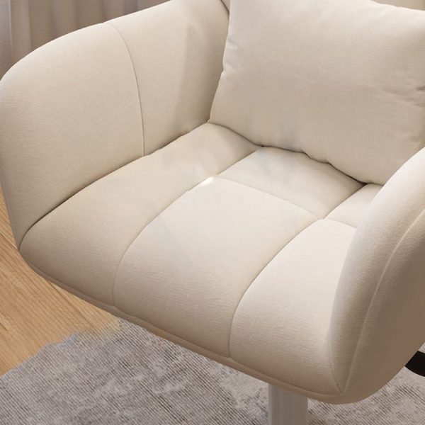Contemporary Nordic Square Velvet Upholstered Swivel Desk Chair Height Adjustable Backrest Armrest For Home Office - Image 8