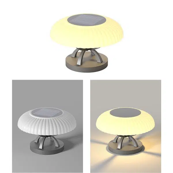 Contemporary Industrial Waterproof Stainless Steel PE Mushroom Design LED Post Lamp Landscape Light For Outdoor Patio - Image 13