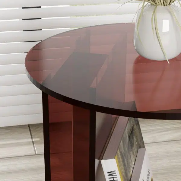 Contemporary Nordic Curved Acrylic End Table Storage For Living Room - Image 8
