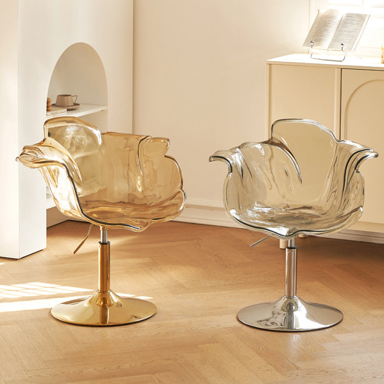 03-ab3e9166-0e0b-4be8-a5fd-891af6390547.jpg Contemporary Creative Petal Shape Acrylic Liftable Dining Chair Backrest Armrest For Dining Room - Image 1