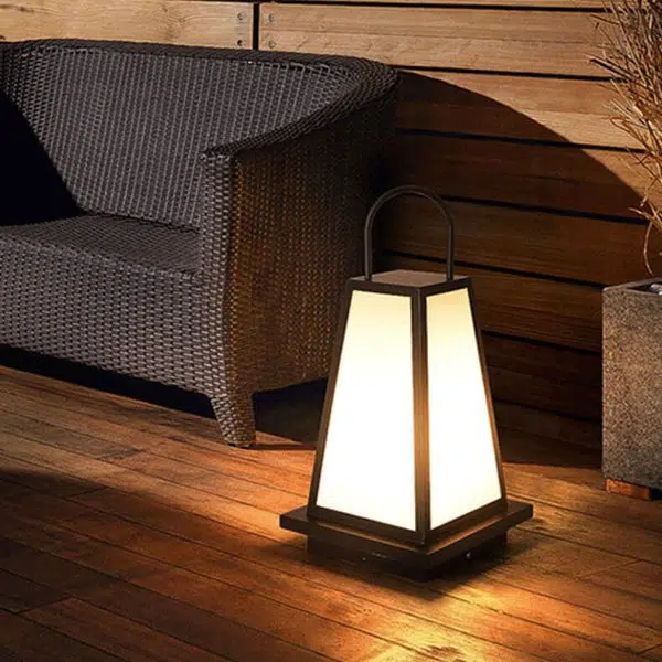 Modern Outdoor Solar Geometric Column Waterproof LED Garden Landscape Light - Image 2