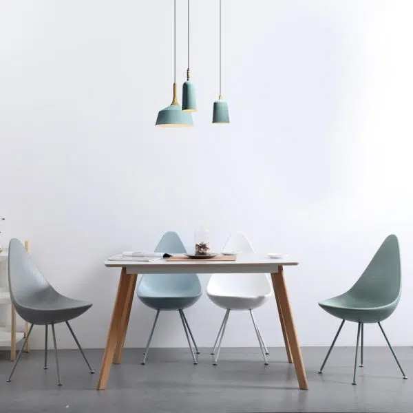 Contemporary Creative Water Drop Shape Plastic Dining Chair Backrest For Dining Room - Image 13