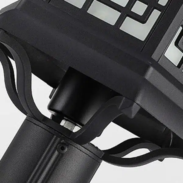 Traditional Chinese Waterproof Solar Aluminum Glass Cylinder 1-Light Landscape Lighting Outdoor Light For Garden - Image 4