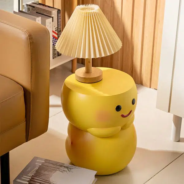 Contemporary Creative Fruit Watermelon Peach Design Resin End Table For Living Room - Image 4