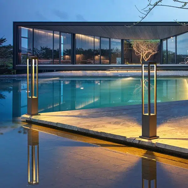 Modern Minimalist Waterproof Cylinder Square Aluminum LED Landscape Light For Garden - Image 2