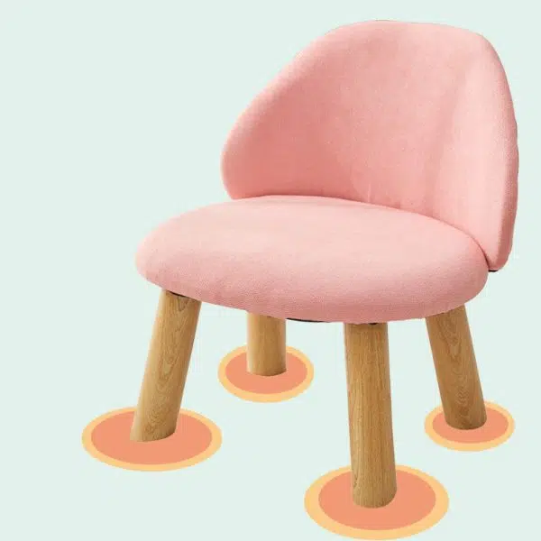 Contemporary Nordic Fabric Round Footstool Backrest For Entryways - Image 9