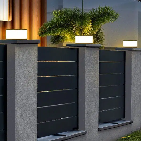 Solar Outdoor Round Column Post Head LED Waterproof Landscape Light - Image 15