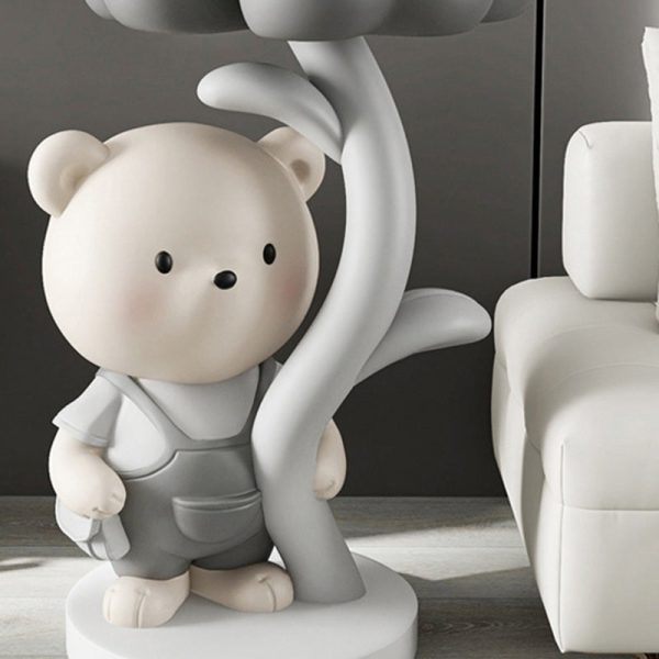 Modern Art Deco Round Rabbit Elephant Bear Fiberglass Resin End Table 1-Tray For Living Room - Image 10