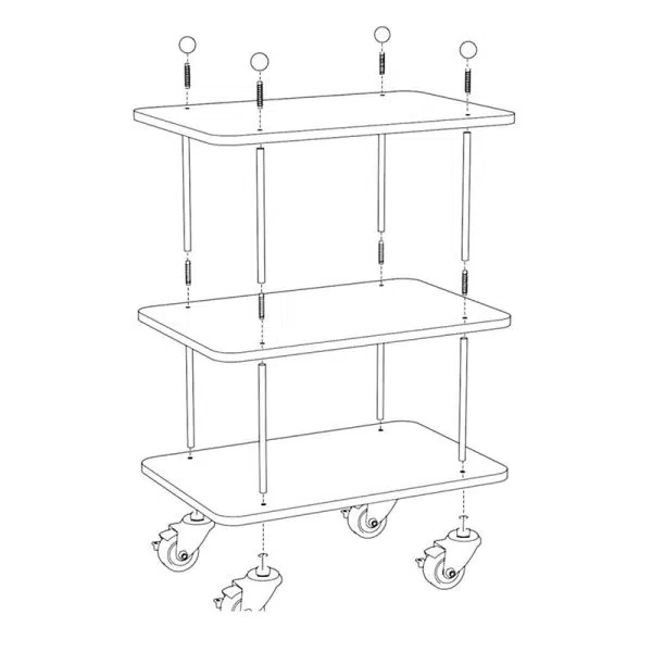 Contemporary Creative Rectangular Acrylic Steel Side Table 2/3-Tier For Living Room - Image 14