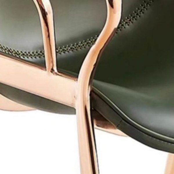 Contemporary Luxury Leather Carbon Steel Frame Dining Chair Backrest Armrest For Dining Room - Image 7