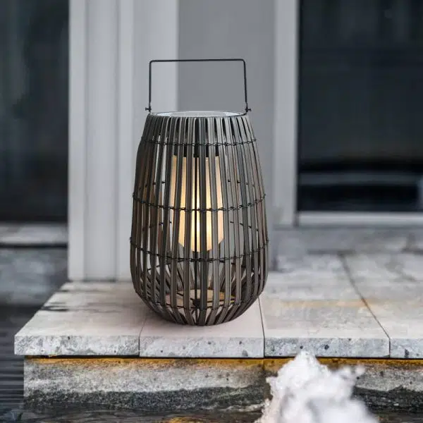 Modern Rustic Rattan Weaving Portable Outdoor Waterproof Solar LED Lawn Landscape Light - Image 9