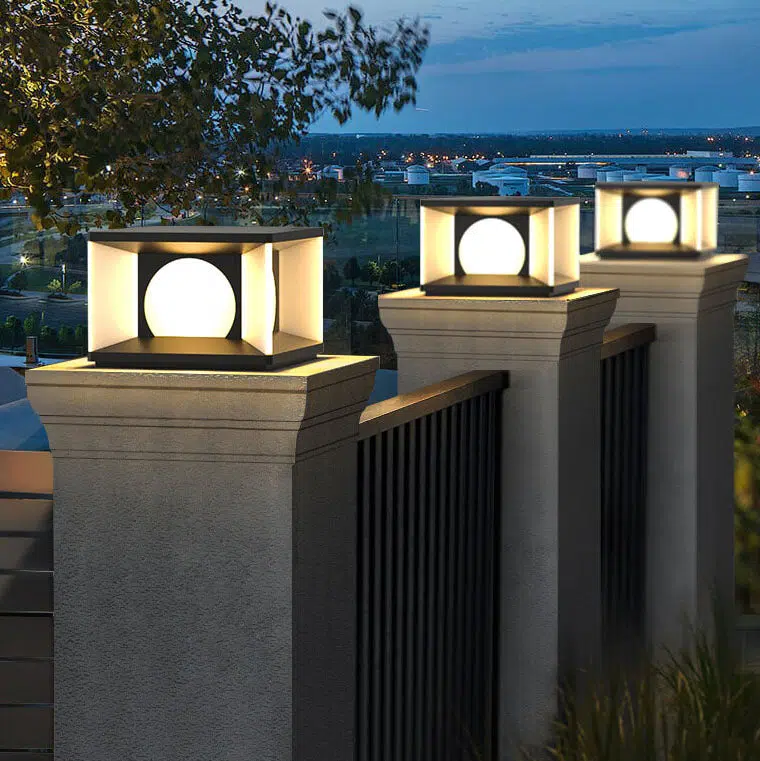 04-17ad5b0e-dd21-430f-be20-488f43def61e.jpg Simple Patio Solar Post Head Light Square LED Outdoor Landscape Light - Image 1